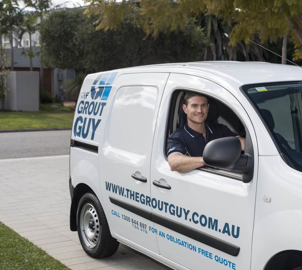 The Grout Guy in Car The Grout Guy in Car
