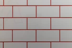 white tiles with red grout white tiles with red grout